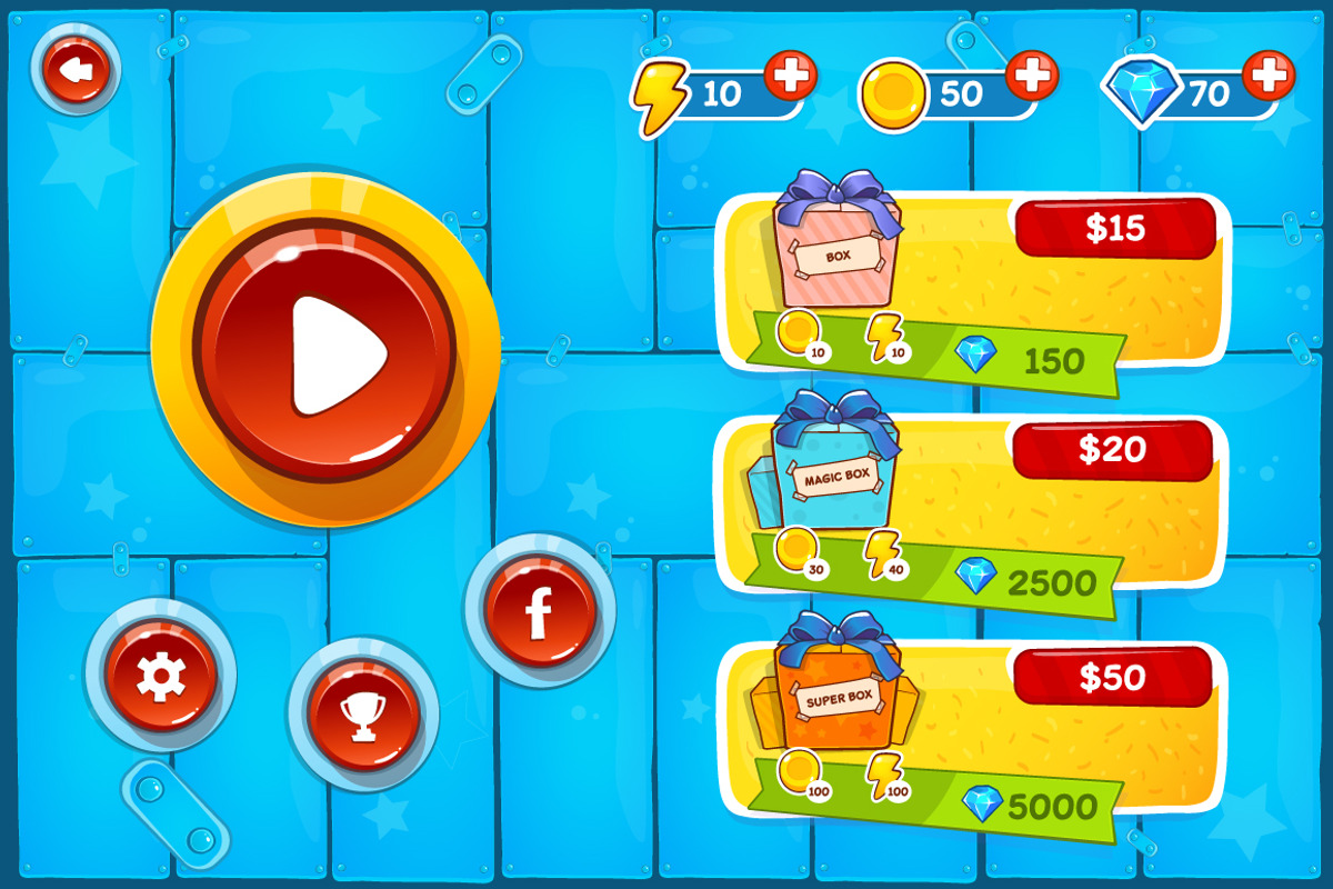 Game GUI Pack, a Templates & Theme by Game Ui art (Photo 1 of 3)
