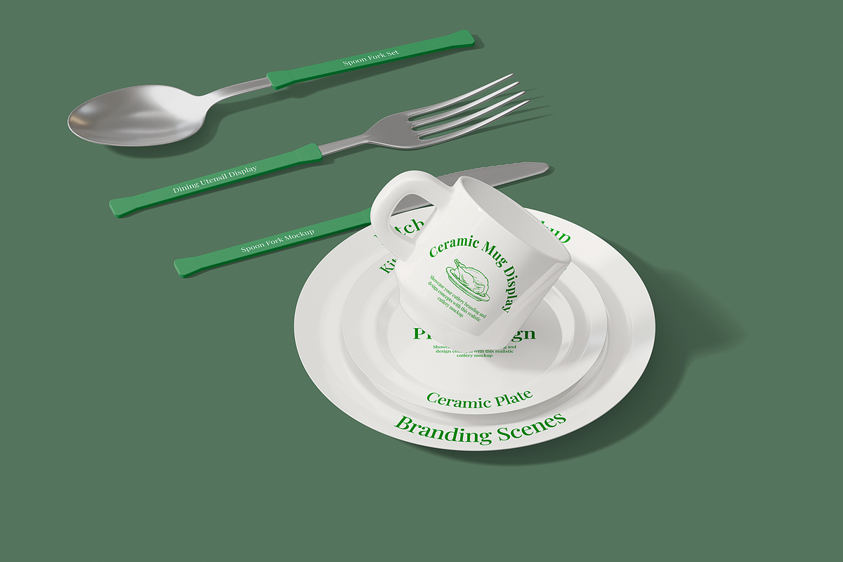 Cutlery Mockup, a Household Mockup by Permadi Creative (Photo 3 of 4)