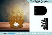 Christmas Scene Tealight Candle, a Decorative Illustration by OTVEY DESIGN (Thumbnail 5 of 13)