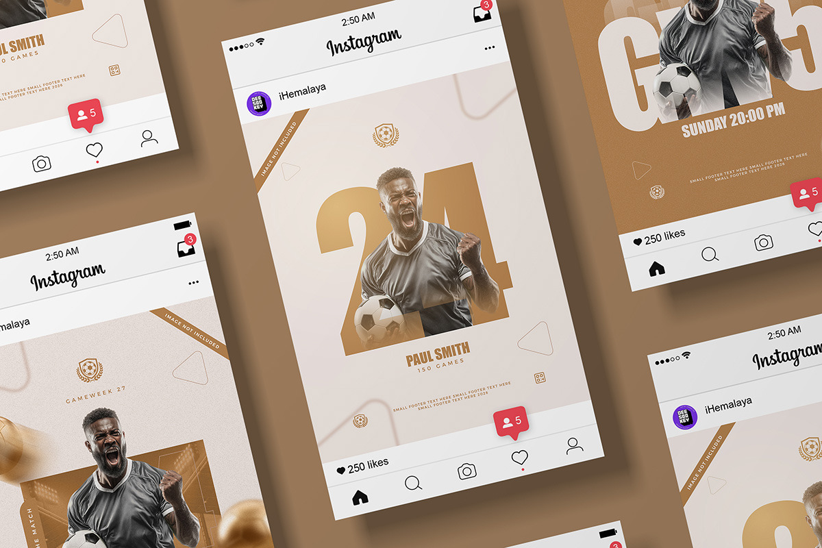 Soccer Social Media Posts Templates, a Social Media Template by iHemalaya (Photo 3 of 3)