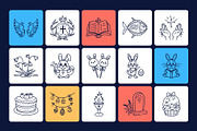 Animated Easter Doodles Icons Pack, an Object Graphic by Brickclay (Thumbnail 5 of 7)