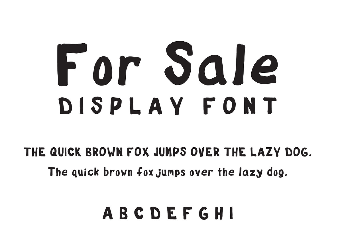 For Sale - Hand-drawn Display Font preview 2