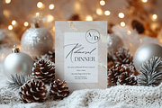 Boho Christmas Card Mockup 5x7, a Product Mockup by TatiMockup (Thumbnail 3 of 4)