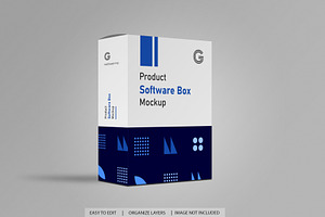 Software Packaging Box Mockup