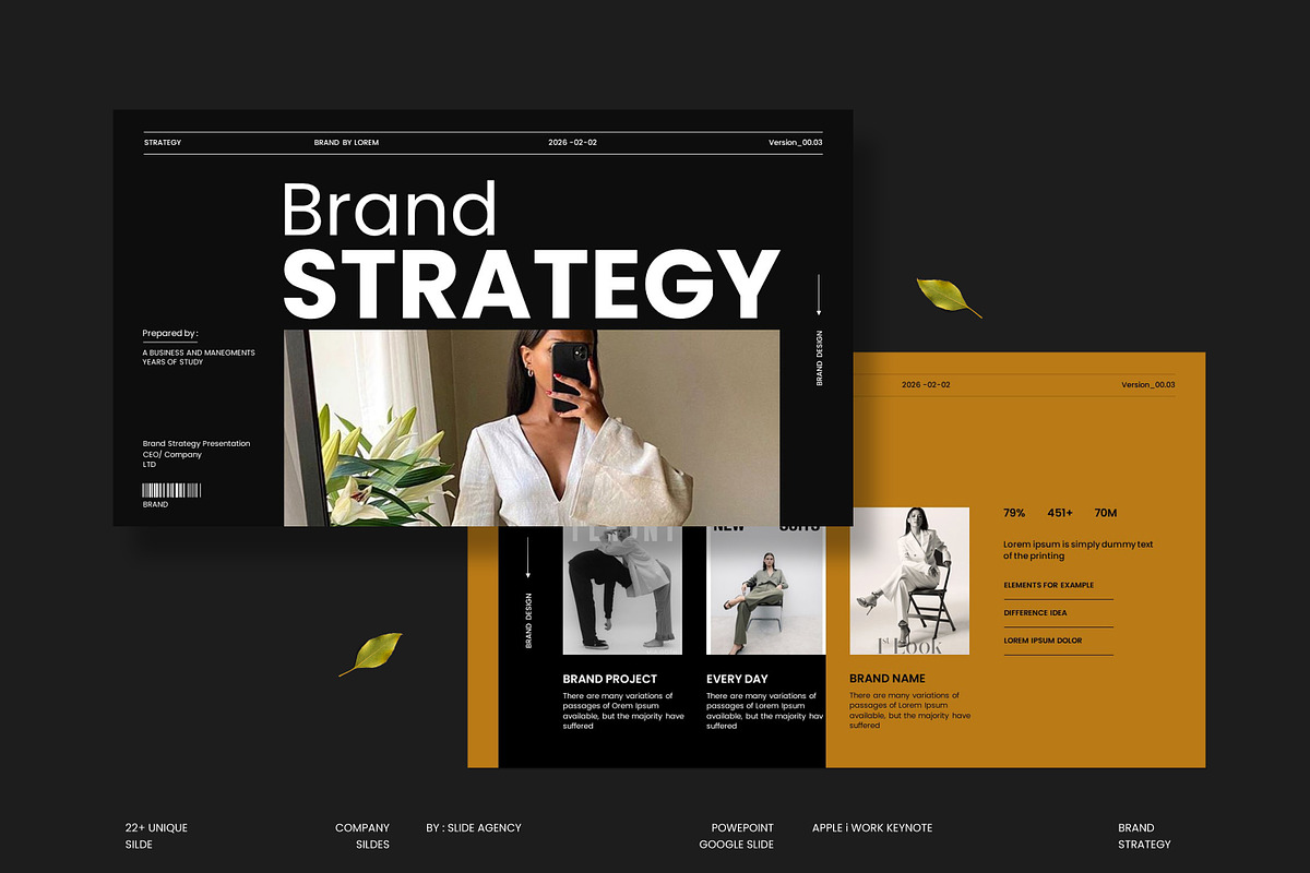 Brand Strategy Presentation Template, a Presentation Template by Slide-Agency (Photo 1 of 11)