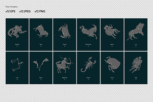 X12 Constellation Graphics / Zodiacs