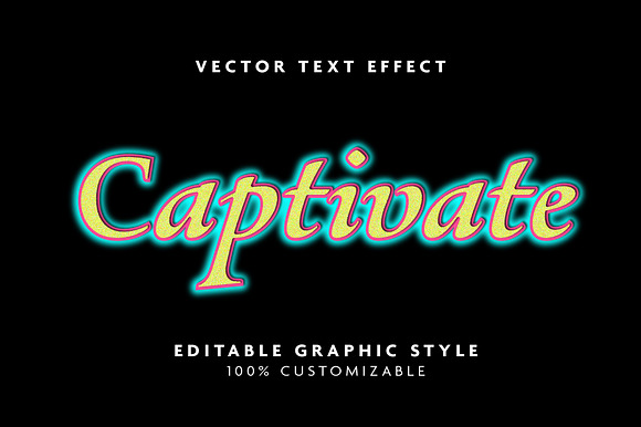 Neon Glow Retro Text Effect preview 3