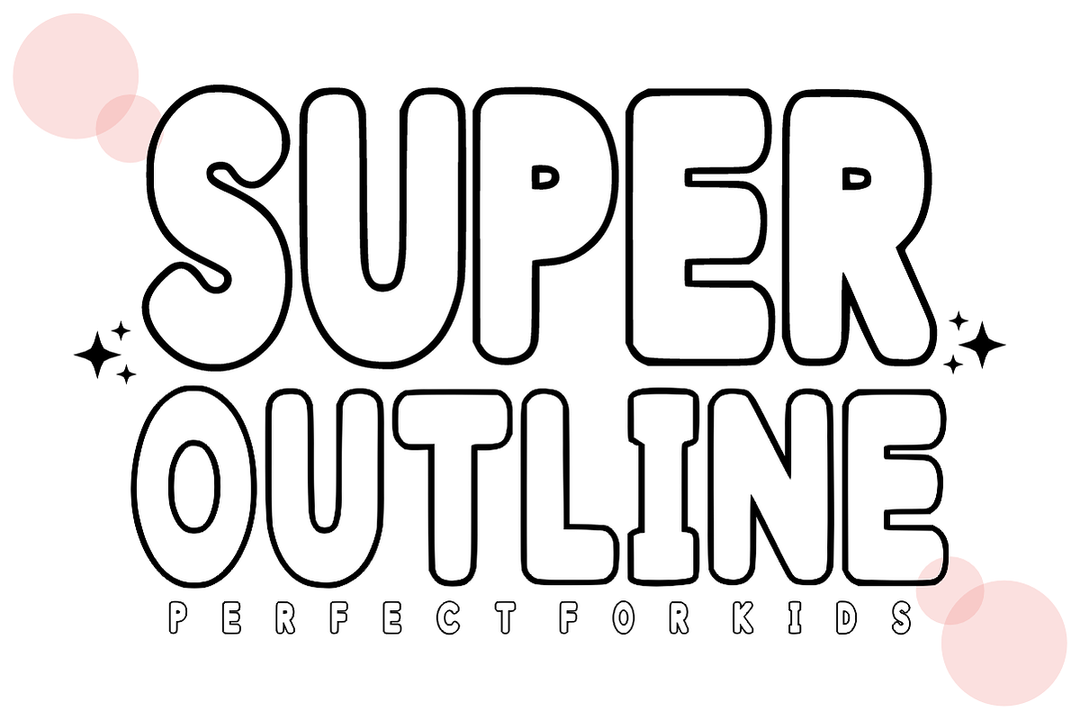 Boled Outline – Playful Display Font, a Sans Serif Font by KiddoGlyphs Studio (Photo 2 of 5)