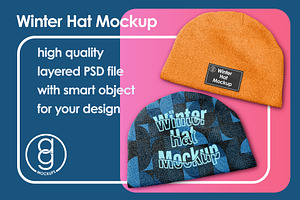 Winter Hat Mockup