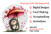 Whimsical Spring Hedgehog Clipart, an Illustration by Dream Creation (Thumbnail 7 of 7)