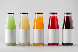 Juice bottle mockup JPEG, a Food & Drink Photo by Shablon