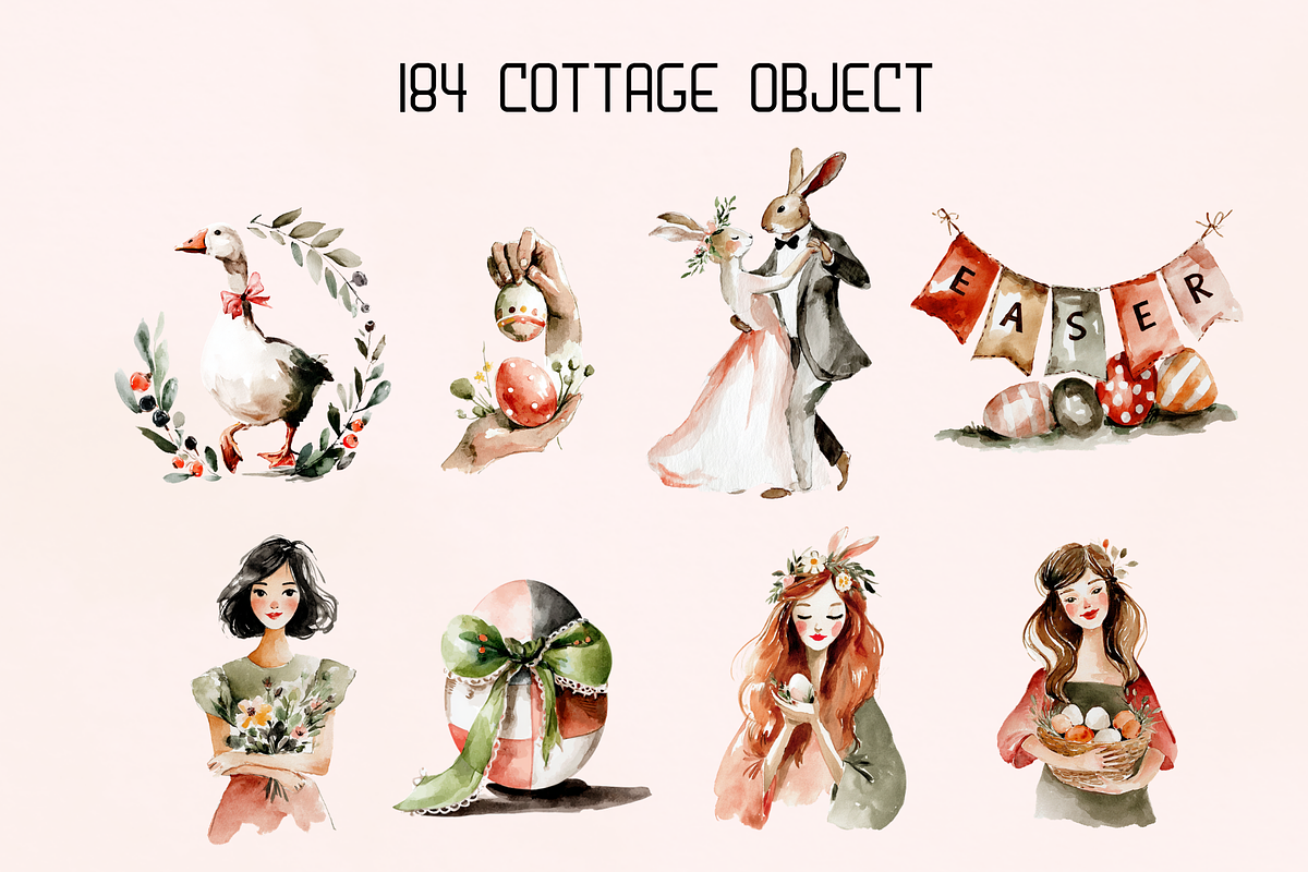 Whimsy Cottagecore Set, an Animal Illustration by GiraffeCreative (Photo 2 of 20)