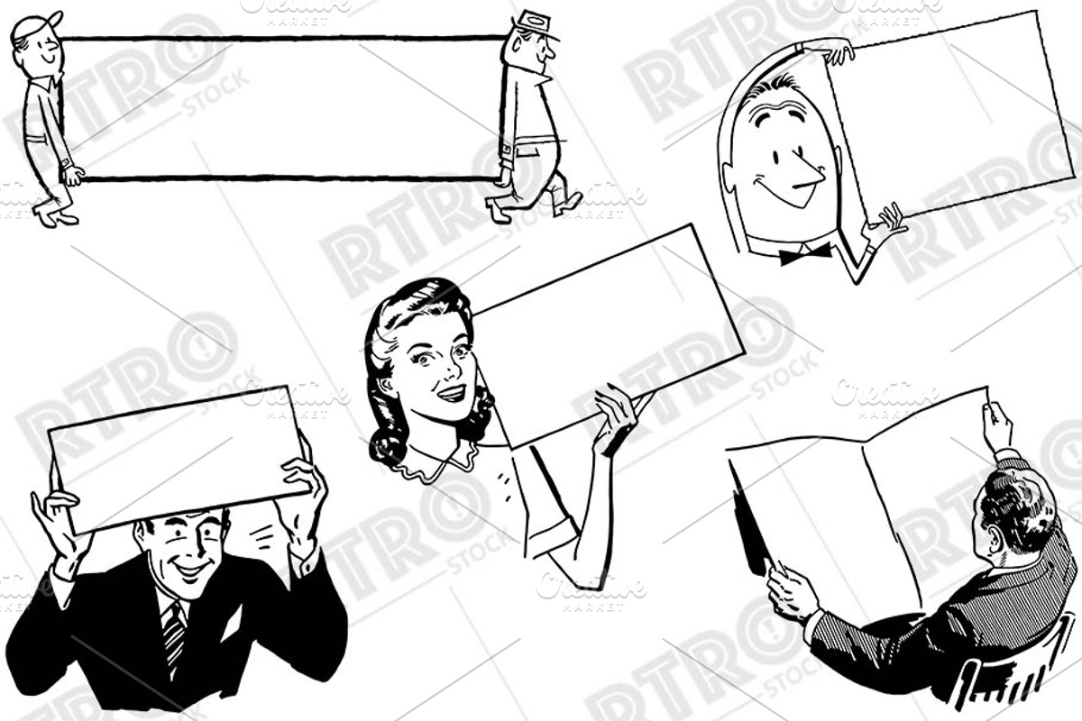 RTRO Blank Signs 1, a Person Illustration by RTRO Stock (Photo 5 of 5)