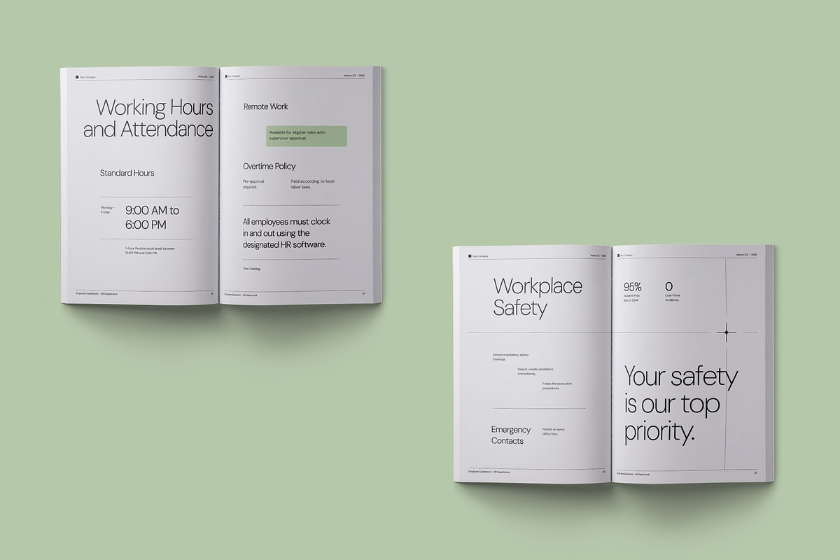 Employee Guidebook/Handbook Template preview 3