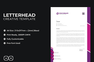 Modern Letterhead, a Resume Template by iDoodle Studio