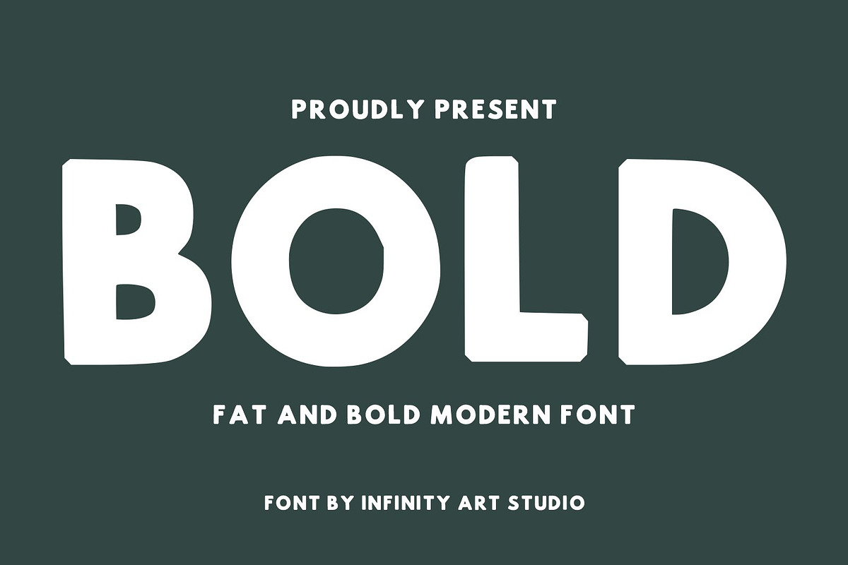 Bold Fat Modern Font, a Sans Serif Font by Fourteen Letter (Photo 1 of 5)