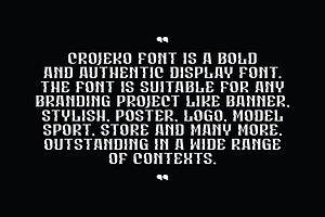 Crojeko - Medieval Serif Font