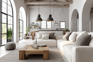Bright modern rustic living room, an Architecture Photo by MistyDay