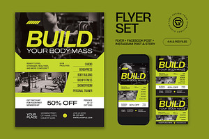 Gym Membership Promo Flyer, a Flyer Template by graphicook