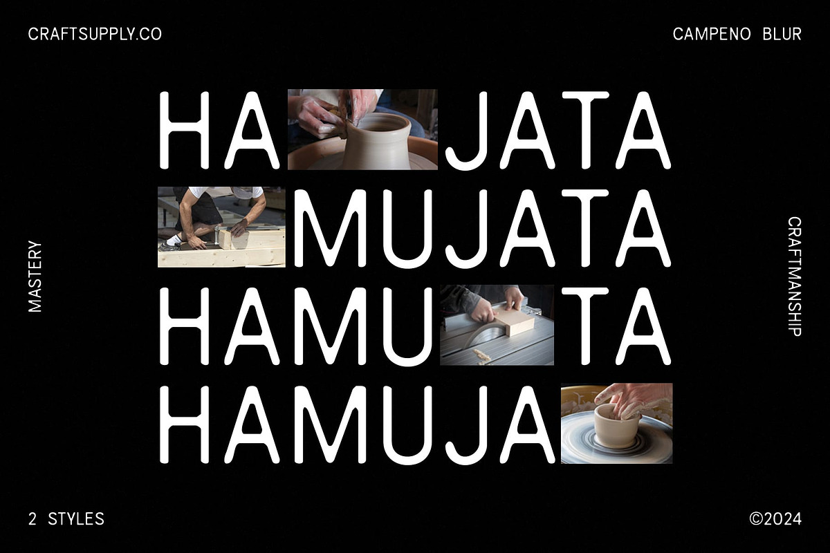 Campeno Blur, a Sans Serif Font by Craft Supply Co. (Photo 3 of 8)