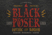 Black Poser Blackletter Typeface