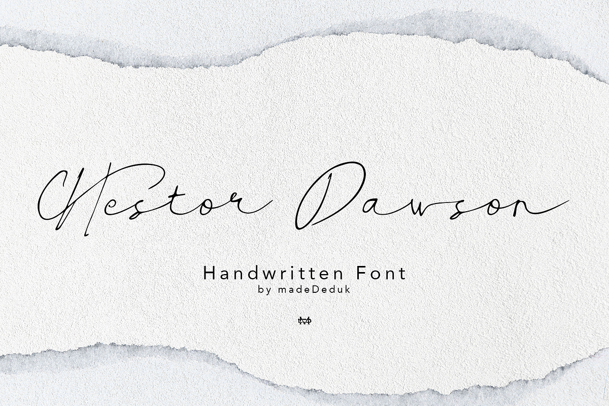 Hestor Dawson - Handwritten Font, a Handwritten Font by madeDeduk (Photo 1 of 10)
