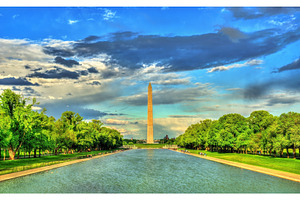 Washington Monument on the National Mall in Washington, DC., an Architecture Photo by Leonid Andronov