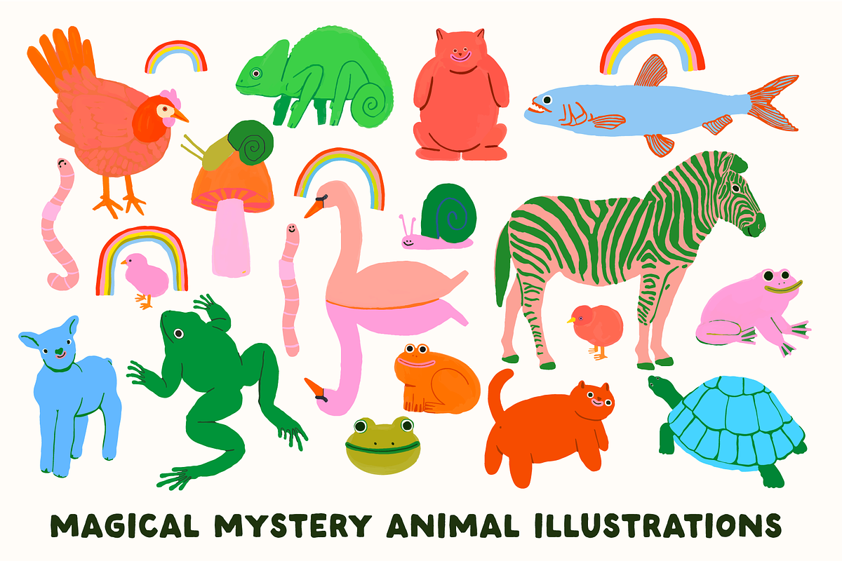 Magical Mystery Animal Illustrations, a Graphic by Studio Funshop by Kelli (Photo 1 of 6)