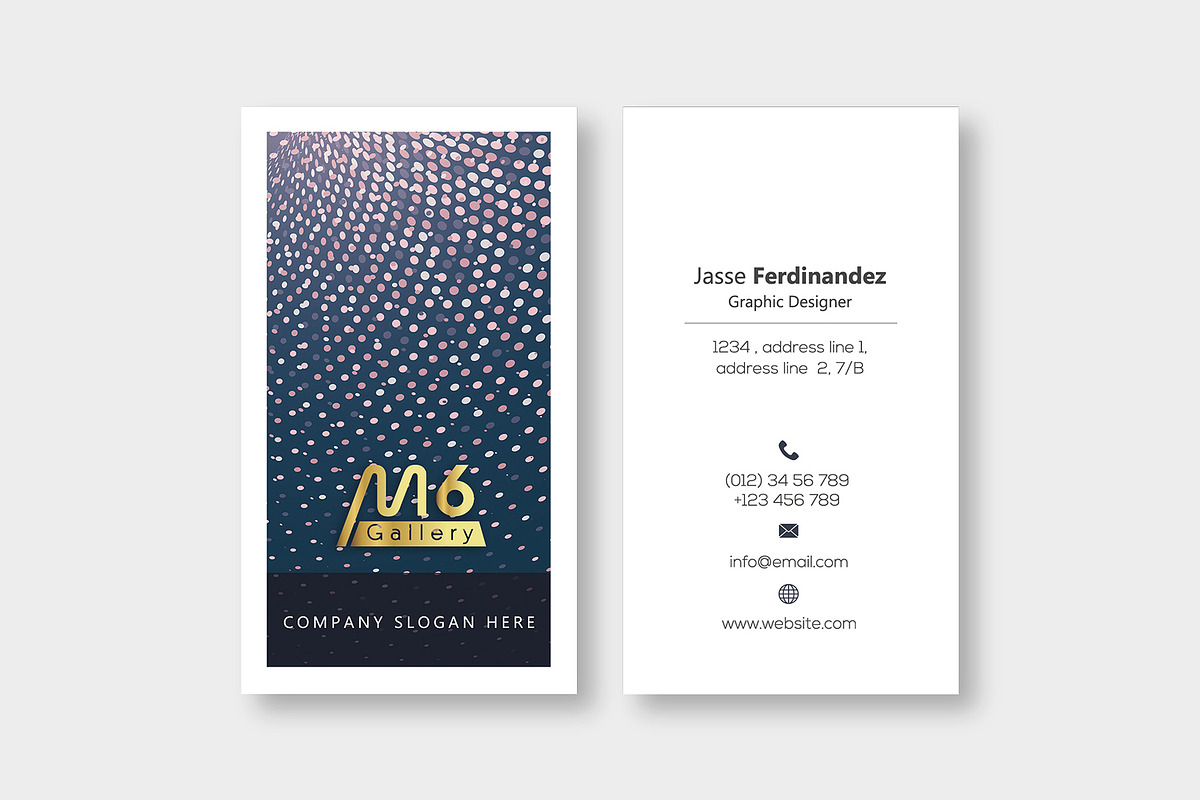 Abstract Business Card Template- S09, a Business Card Template by M6 Gallery (Photo 2 of 5)