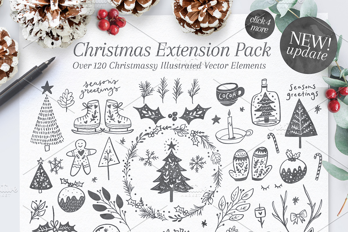 Poppit & Finch Fonts & Illustrations preview 4