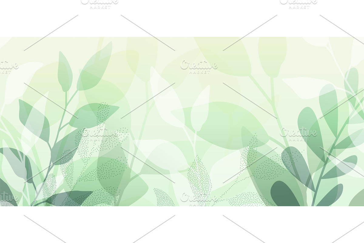 Nature leaves spring background, an Object Illustration by Zaie