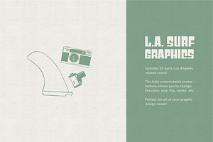 Los Angeles Surf Vector Graphics