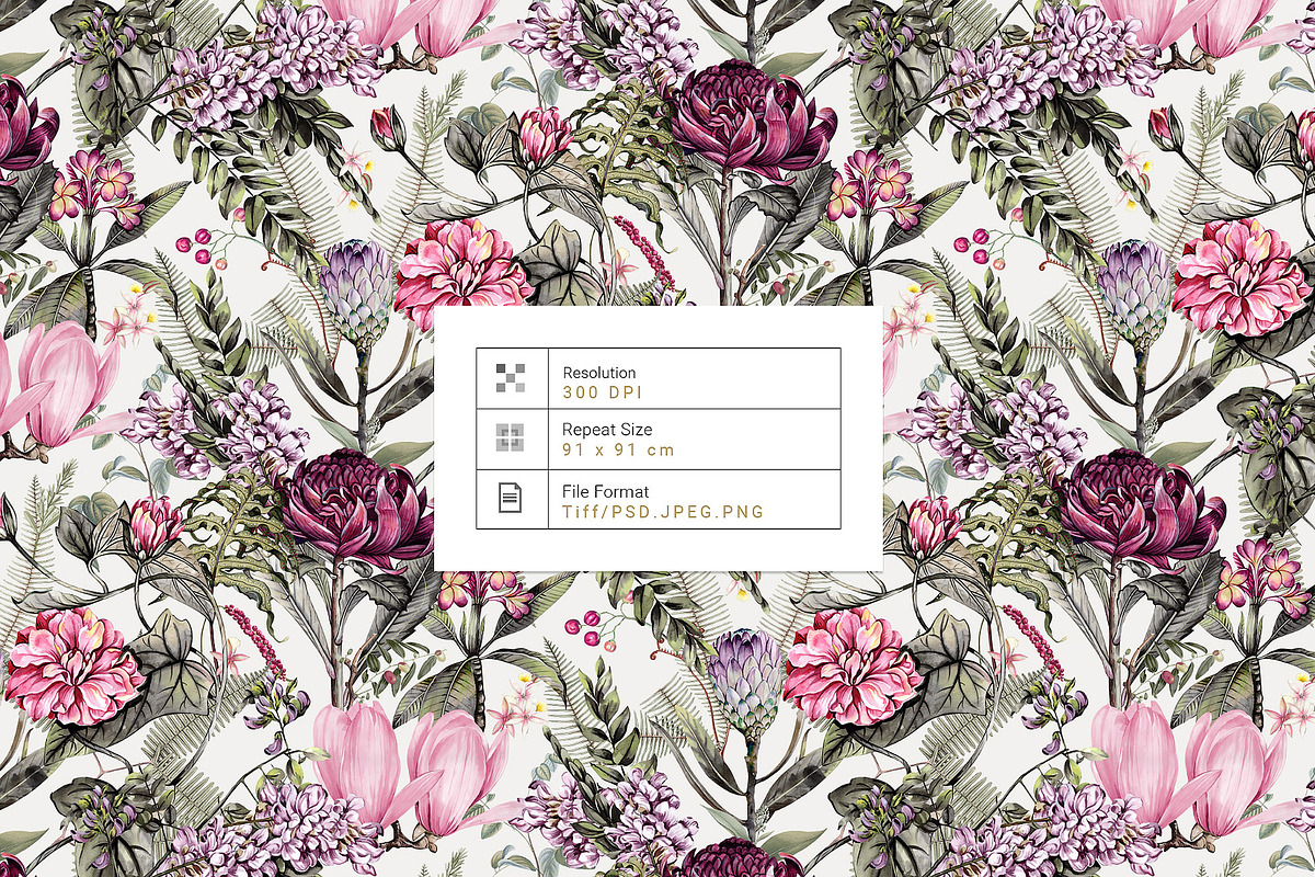 Soft Blossom Watercolor Floral Print, a Pattern Graphic by TSTUDIO (Photo 2 of 10)