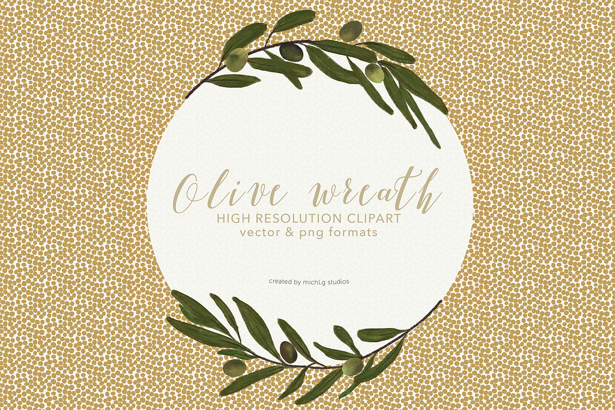 Wreath 2 PNG clip art, an Illustration by michLg designs (Photo 1 of 2)