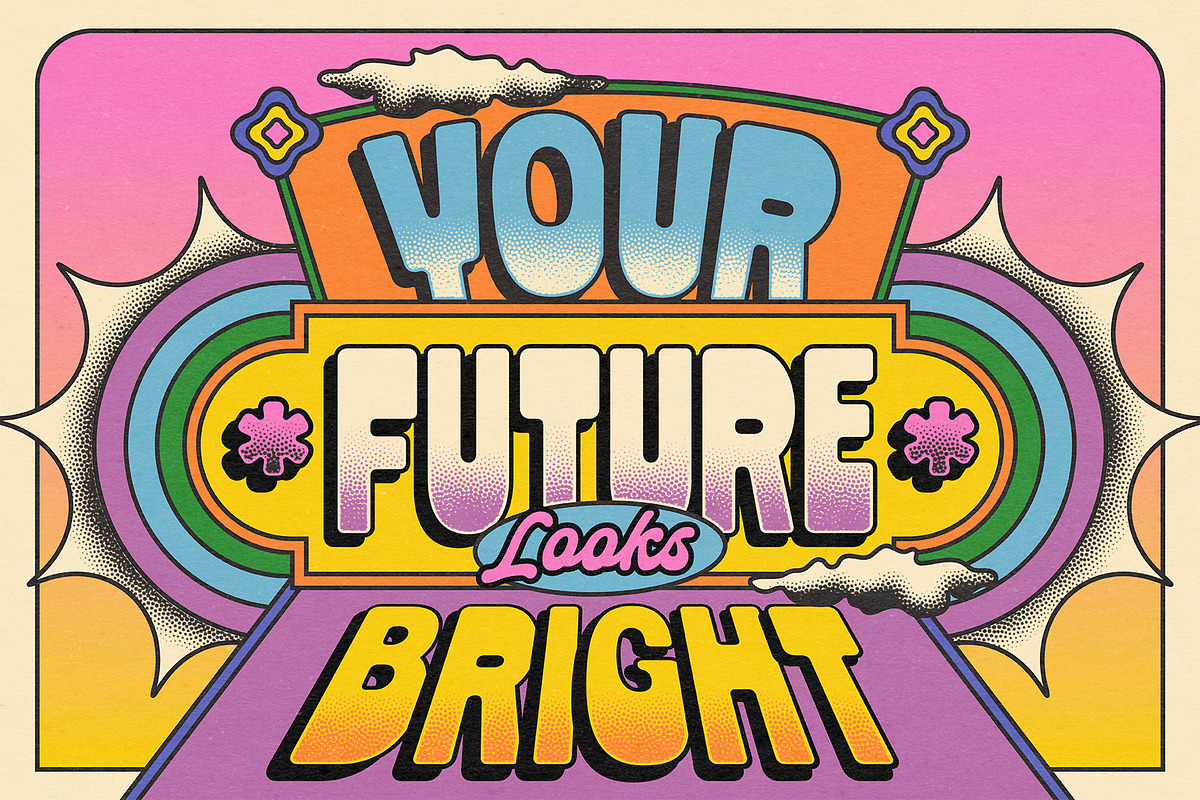 Magic Munchs - Psychedelic Font, a Sans Serif Font by The Native Saint Club (Photo 7 of 12)