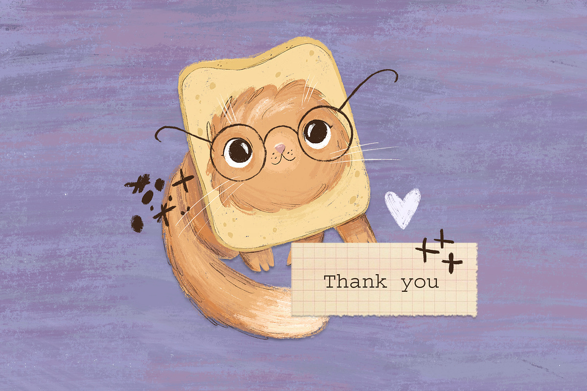 Cat. Posters, clipart & lettering, an Animal Illustration by Lesya Skripak (Photo 8 of 8)