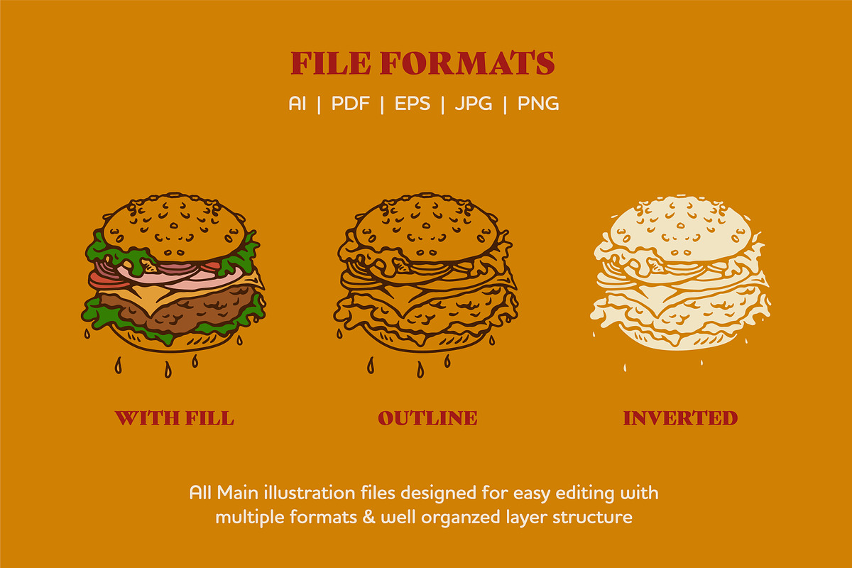 Fast Food Illustration Assets, a Food Illustration by ARQAM Studio (Photo 3 of 9)