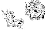 Unicorns for coloring, an Animal Illustration by Watercolor fantasy (Thumbnail 7 of 8)
