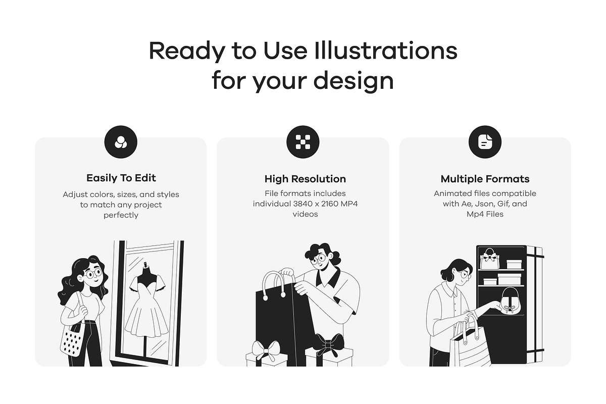 Animated Shopping Illustration Art, a Person Illustration by Prosymbols (Photo 2 of 6)