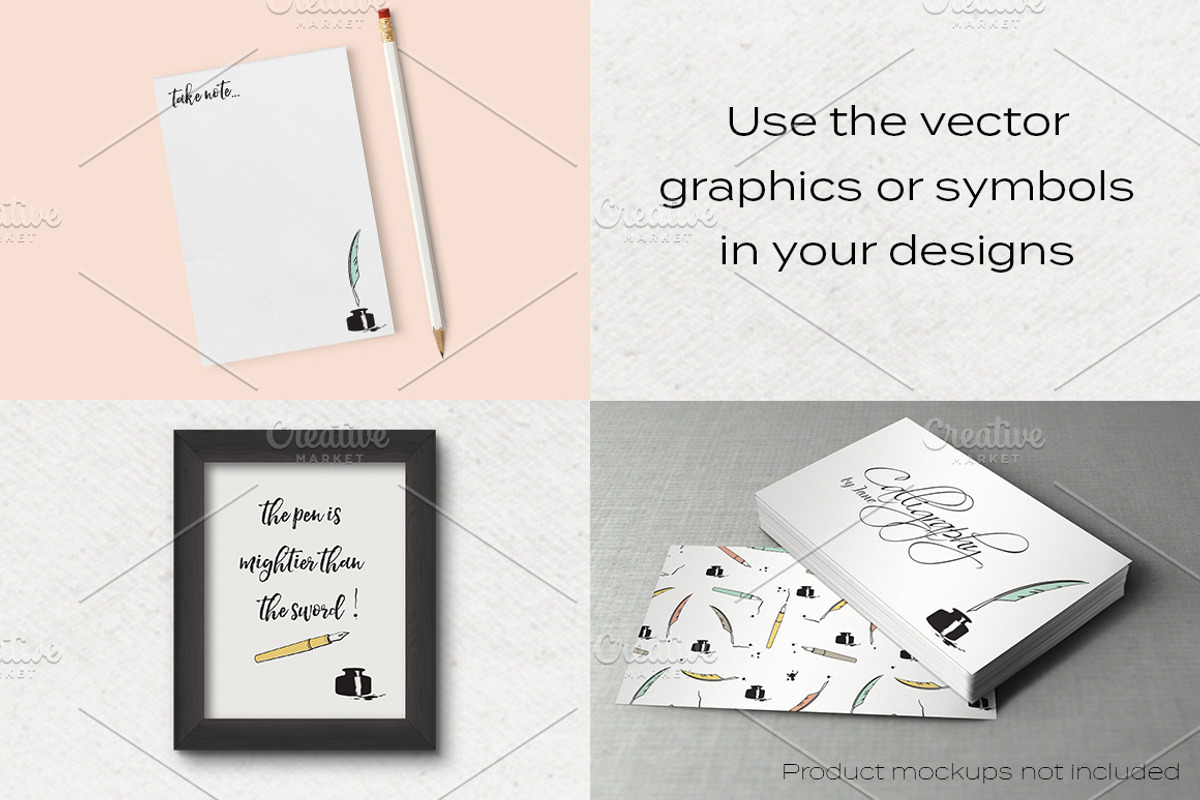 Vector Quill Set, a Graphic by Dandylyon Designs (Photo 5 of 5)