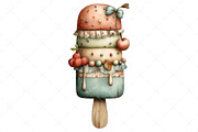 Whimsical Summer Ice Cream Clipart, an Illustration by Craft Nest (Thumbnail 11 of 12)