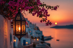 Sunset Glow Illuminates Ornate Lante, a Photo by Pixeness Studio