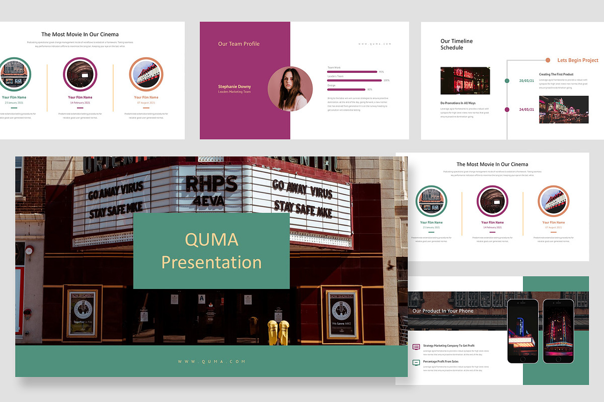 Quma : Entertainment Google Slides, a Presentation Template by Punkl Camp (Photo 1 of 16)