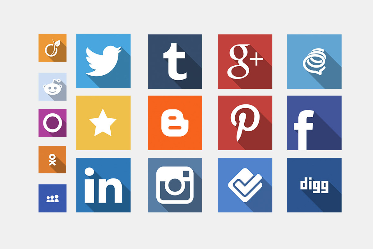Long Shadow Social Icons