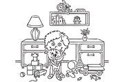 Outline cartoon kids illustration, an Illustration by Bubert Art (Thumbnail 11 of 33)