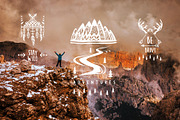 Adventure Posters and Labels, a Decorative Illustration by ViktoriaARTprint (Thumbnail 7 of 11)
