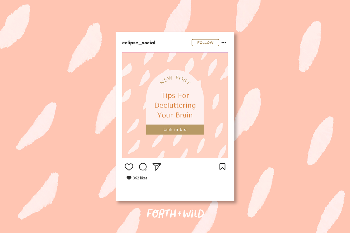 Feminine Boho Instagram Templates, a Social Media Template by Forth and Wild (Photo 6 of 9)