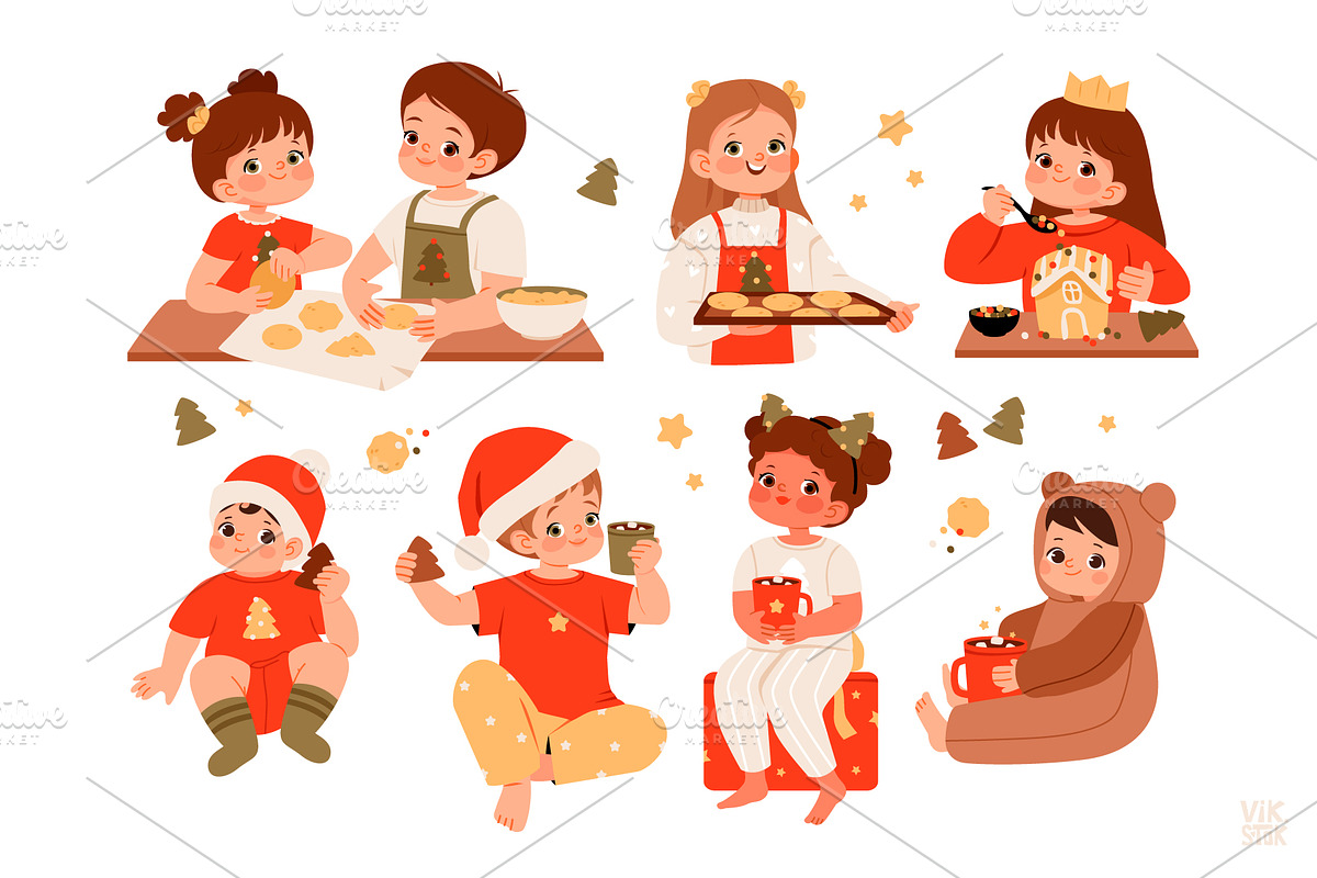 Christmas Kids Clipart, a Person Illustration by vik.stock (Photo 2 of 5)