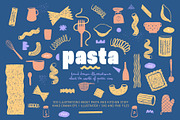 Italian Food Vector Illustration, a Food Illustration by dicreate (Thumbnail 1 of 9)