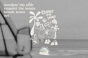 respect the locals beach icon set, an Object Graphic by sandbarsipclub (Thumbnail 1 of 2)